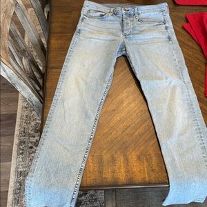 Rag & Bone Mens Fit 2 Blue Mid-Rise Denim Slim Jeans Sz 33